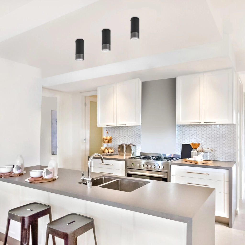 Faretto soffitto Zircon nero opaco/argento GU10 Rabalux