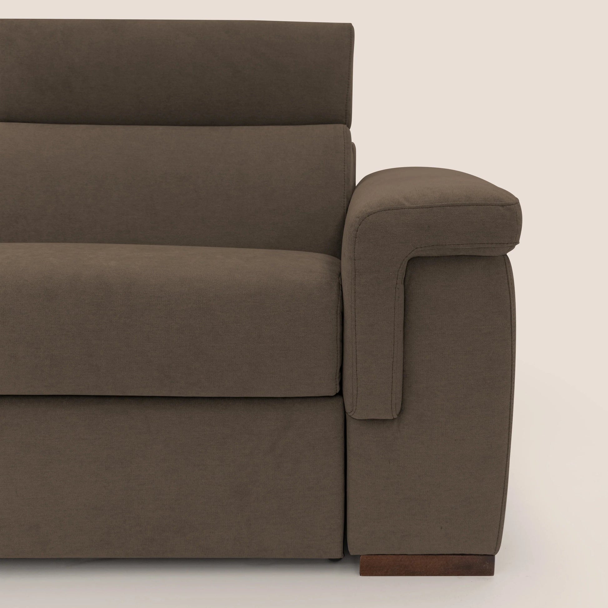 Divano Letto 3 Posti 200x100x95 cm in Tessuto Marrone