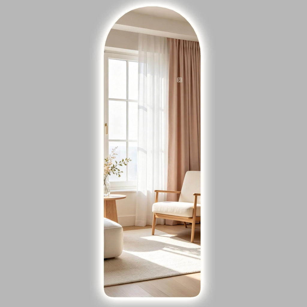 Specchio da parete con LED ¨C zephmum ¨C 120x40 cm