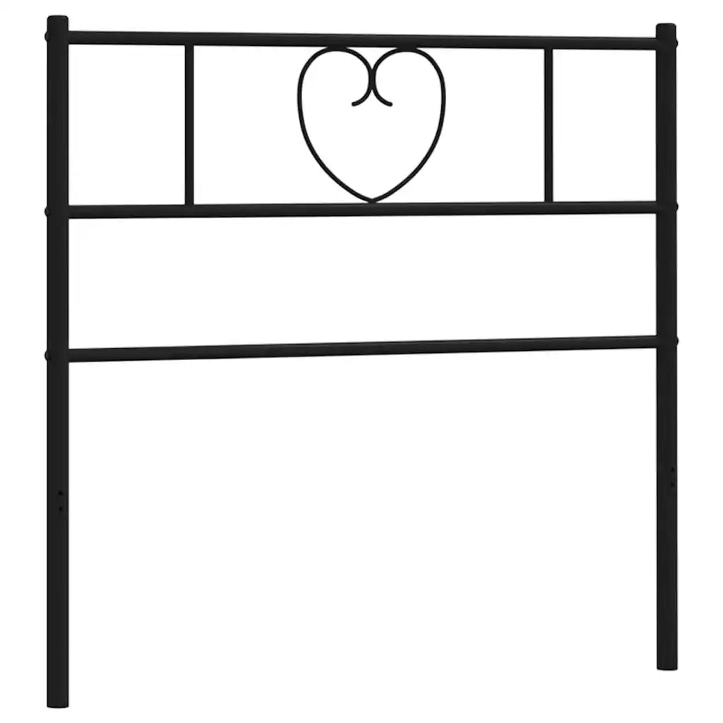 Testiera | Testata di Ricambio in Metallo Nero 90 cm