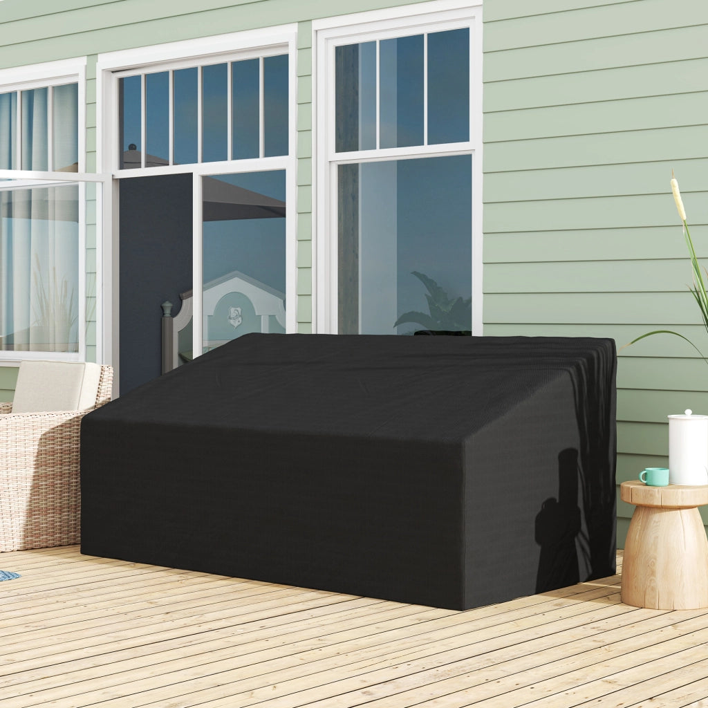 Housses per divano da esterno 3 posti ¨C Minimal ¨C 218x111x63/101 cm nero