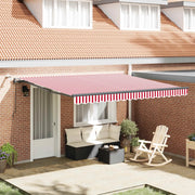 Tessuto per Tenda con Rosso e Bianco 400 × 350 cm Poliestere 3330758