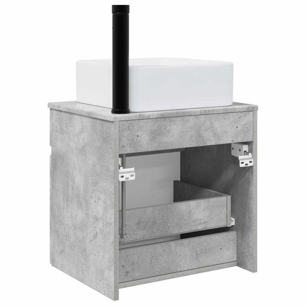 Mobile Lavabo | Armadio Lavabo da parete Grigio Cemento 49 x 41 x 63 cm