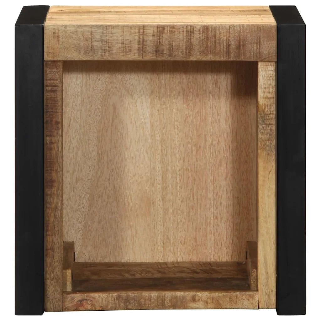 Comodino 40x35x40 cm in Legno Grezzo Massello di Mango 4015957