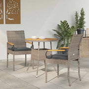 Sedie da giardino con cuscino 2 pcs Grigio e Grigio Scuro 42025881