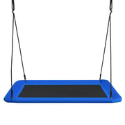 Altalena con piattaforma 150 x 80 cm per uso giardino e interno regolabile da 100-180 cm portata 315 kg tessuto Oxford blu 20_0010521
