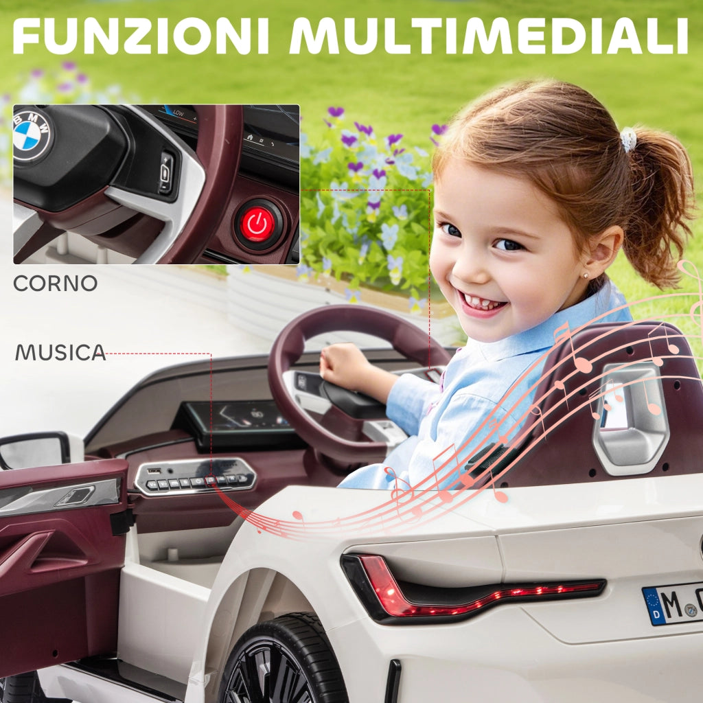 Macchina Bambini Telecomando BMW ¨C Minimal ¨C Bianca 115x67x45 cm