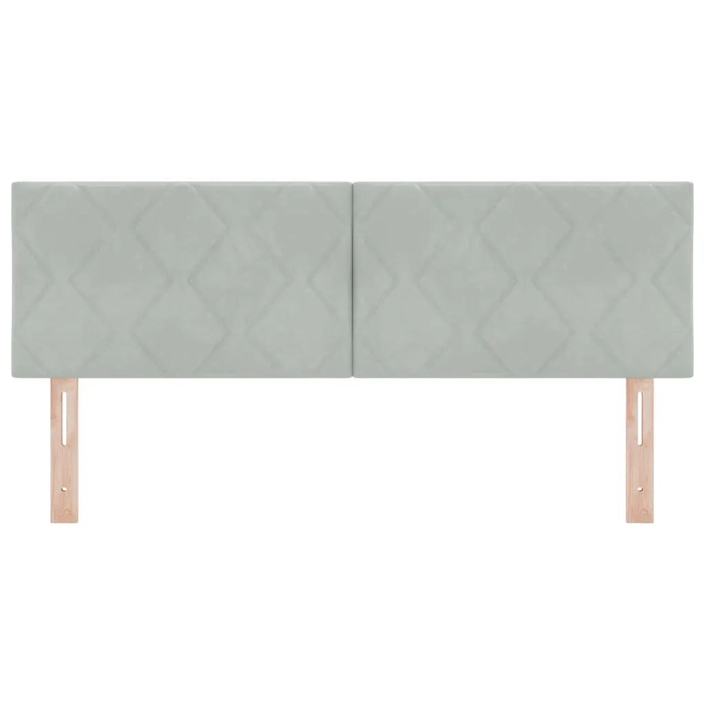 Testiera | Testata Grigio chiaro 144 cm Velluto