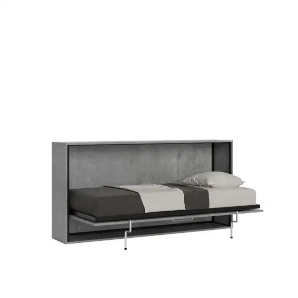 Letto singolo a scomparsa Kando cemento
