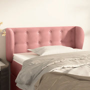 Testiera ad Orecchio-Testata con Orecchie Rosa 83x23x78/88 cm in Velluto 893339
