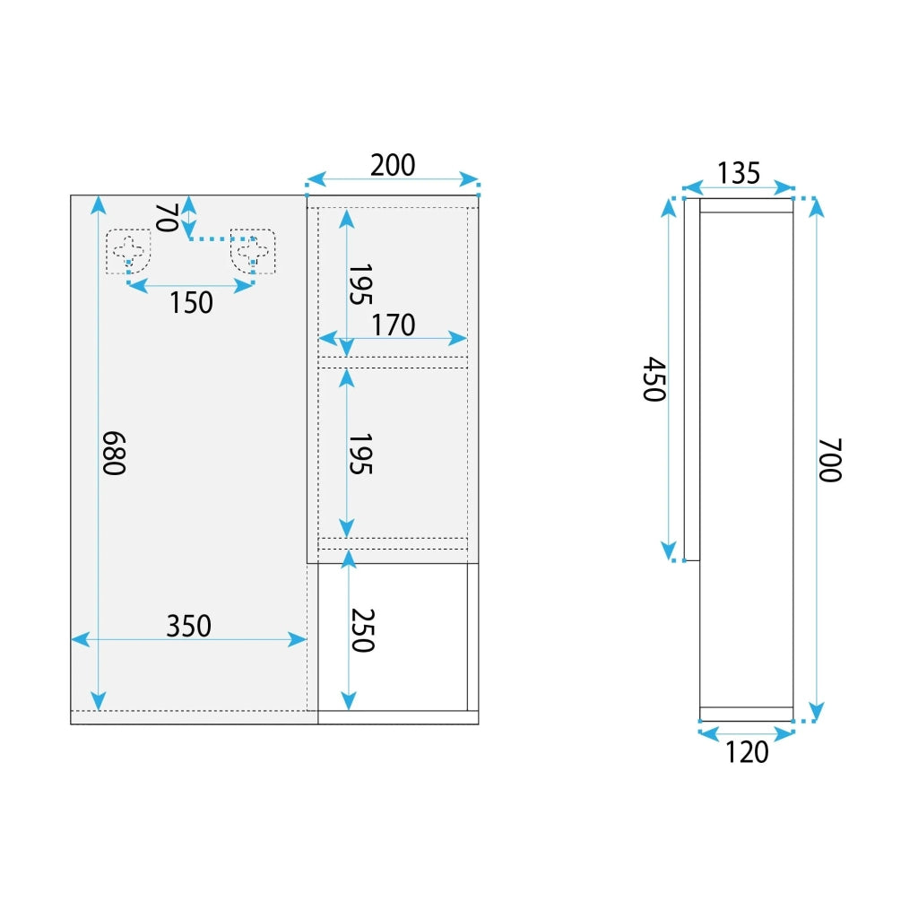 Set Mobili Da Bagno Con Lavabo Nova Db06-60 60cm