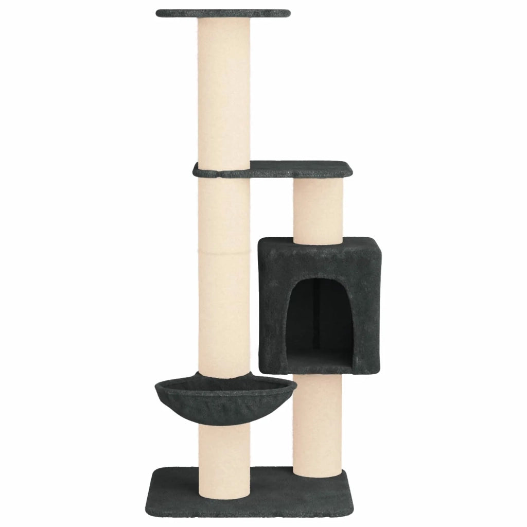 Albero per gatti con pali per graffiare in sisal Grigio Scuro 42033053