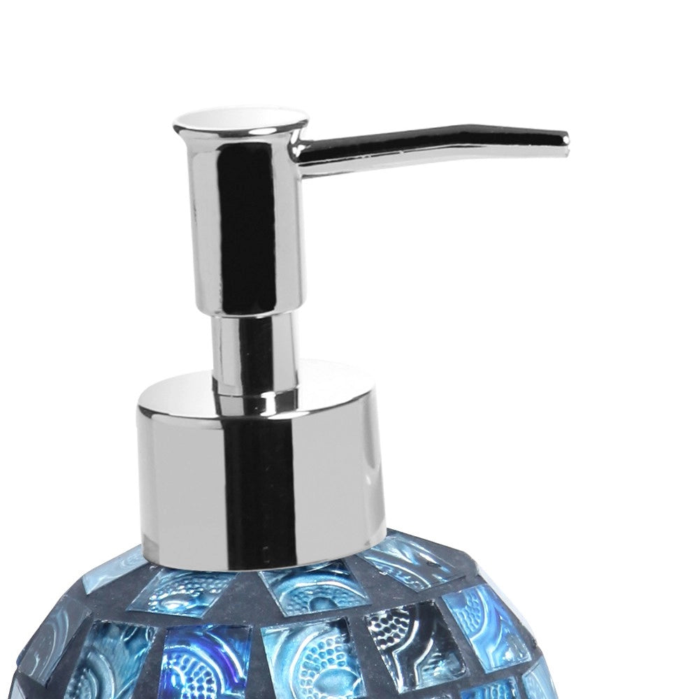 Dispenser serie crystal in vetro mosaico blu