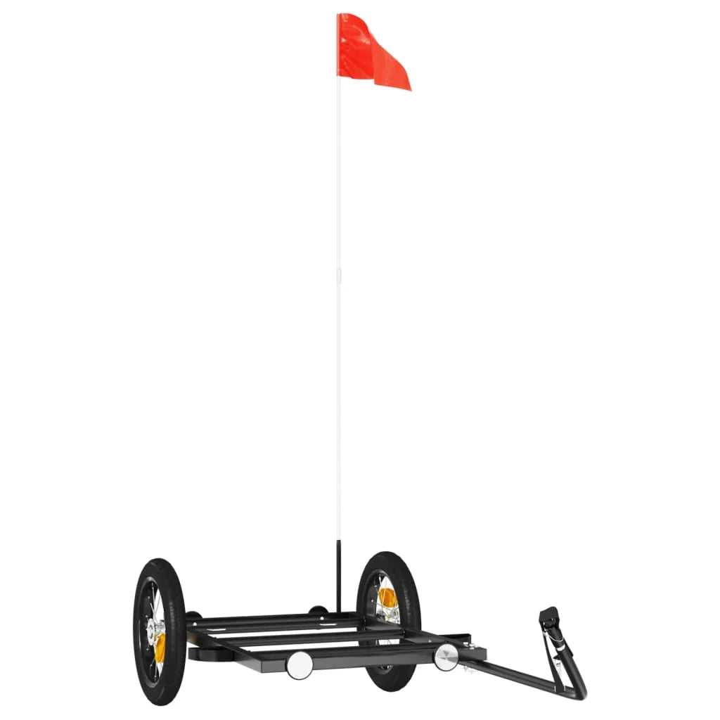 Rimorchio/carrello per il trasporto di biciclette 122 x 53 x 28 cm ferro nero 02_0044059