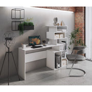 SCRIVANIA GHEA 159X40XH135CM LARICE BIANCO CON LIB