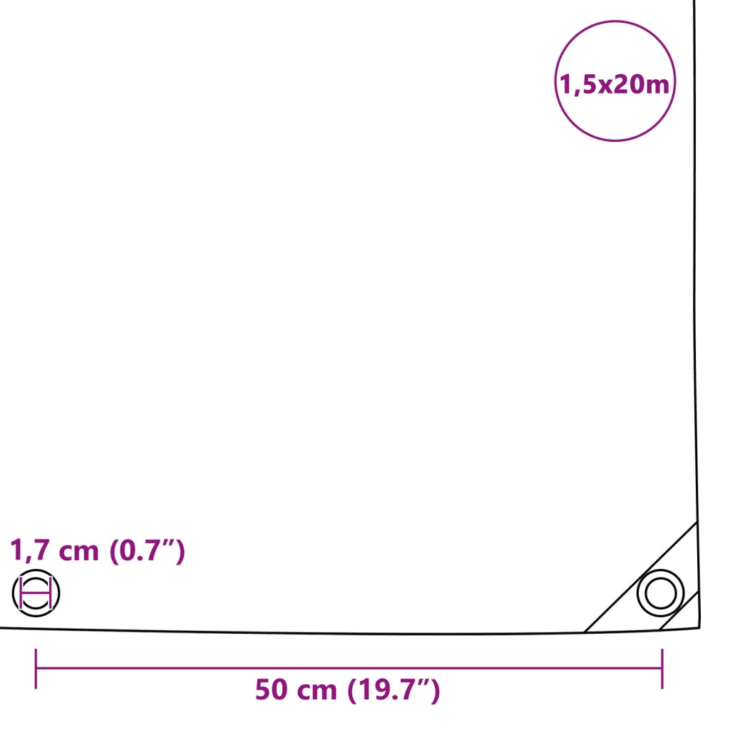 Telone Impermeabile 650 g/m2 1,5x20 m Blu