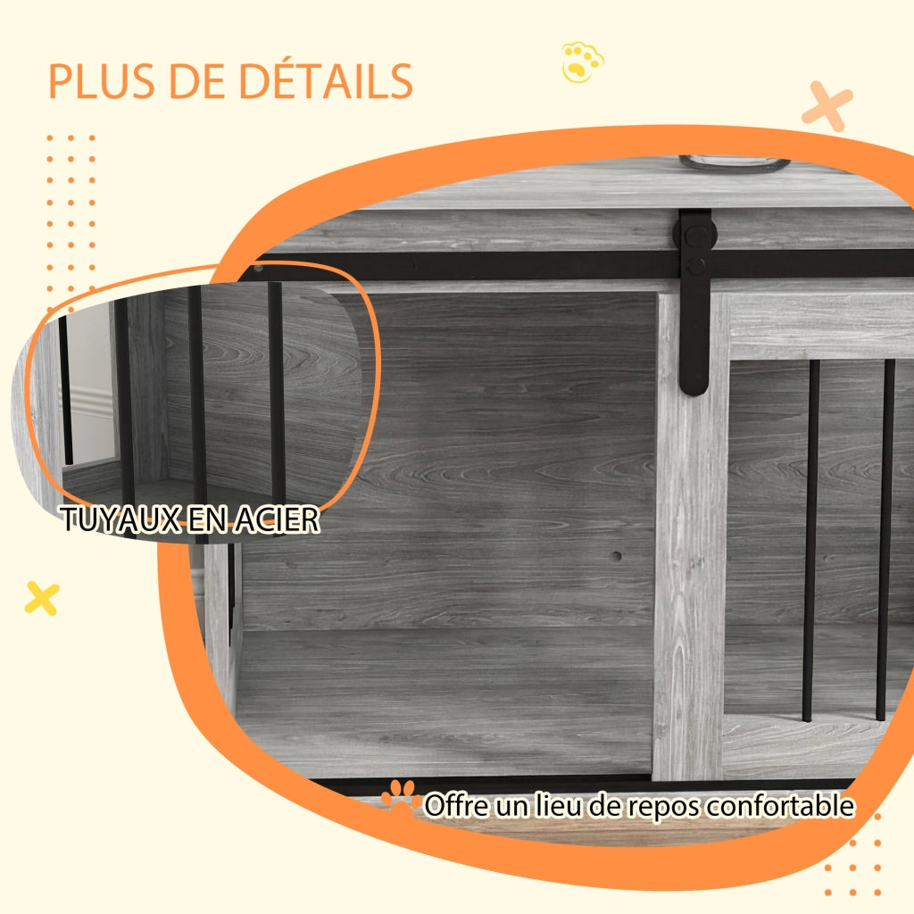 Gabbia trasportino per cani animali domestici ¨C Minimal ¨C effetto legno 80x54x57 cm