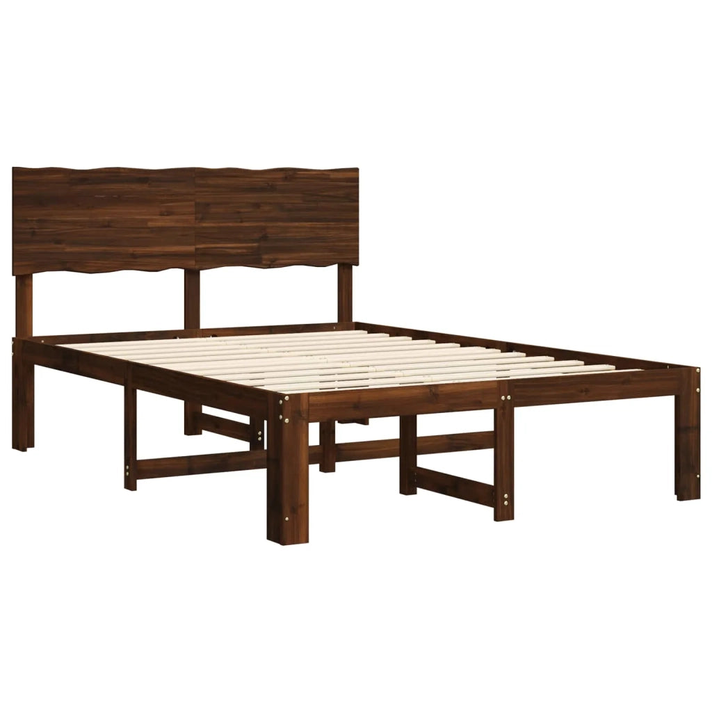Letto matrimoniale con testiera ROSTOCK Marrone Scuro 903335