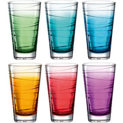 set 6 bicchieri Leonardo in vetro colorati 280 ml