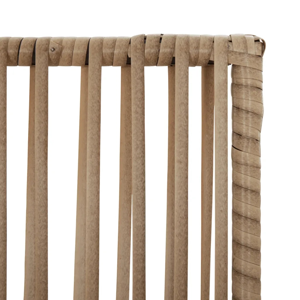Divisorio per Ambienti | Divider per stanze | Paravento a 5 Pannelli Beige in Polyrattan