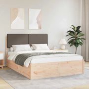 Letto con Testiera Rivestita-Struttura Letto con Testiera Talpa 150 x 200 cm Pino massello 430186