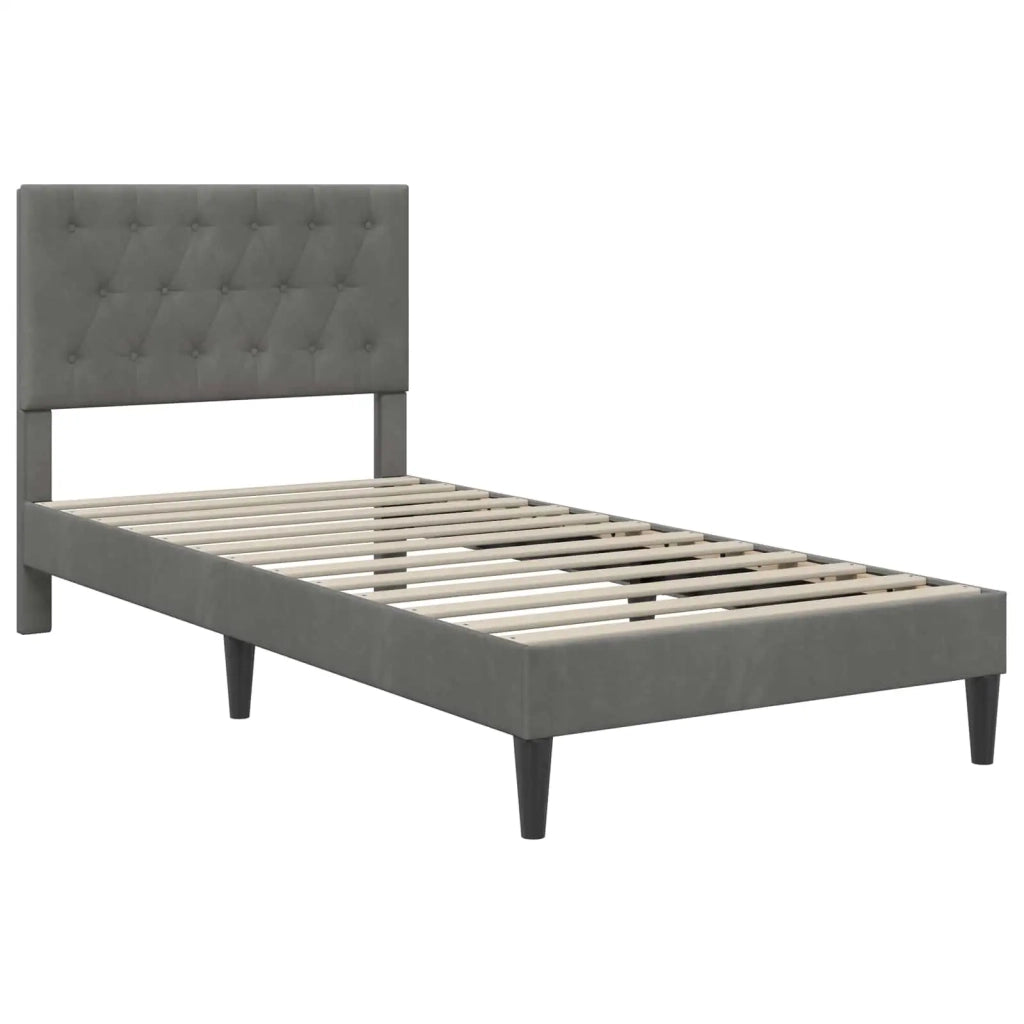 Struttura del letto-Giroletto Grigio Scuro 80 x 200 cm Velluto 838224