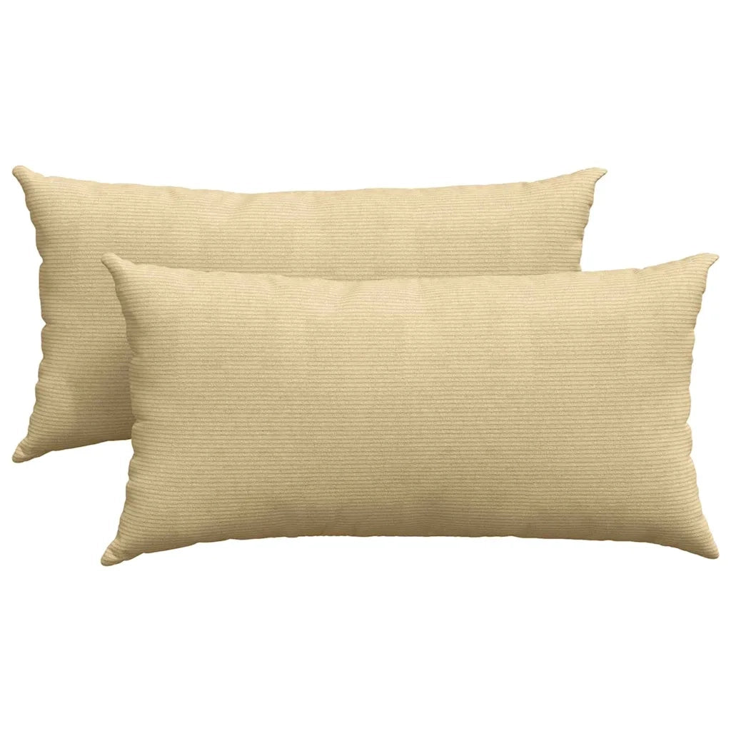 Cuscini da Divano 2 pz-Set di 2 Cuscini per Sofa Grigio Verde 80 x 40 cm