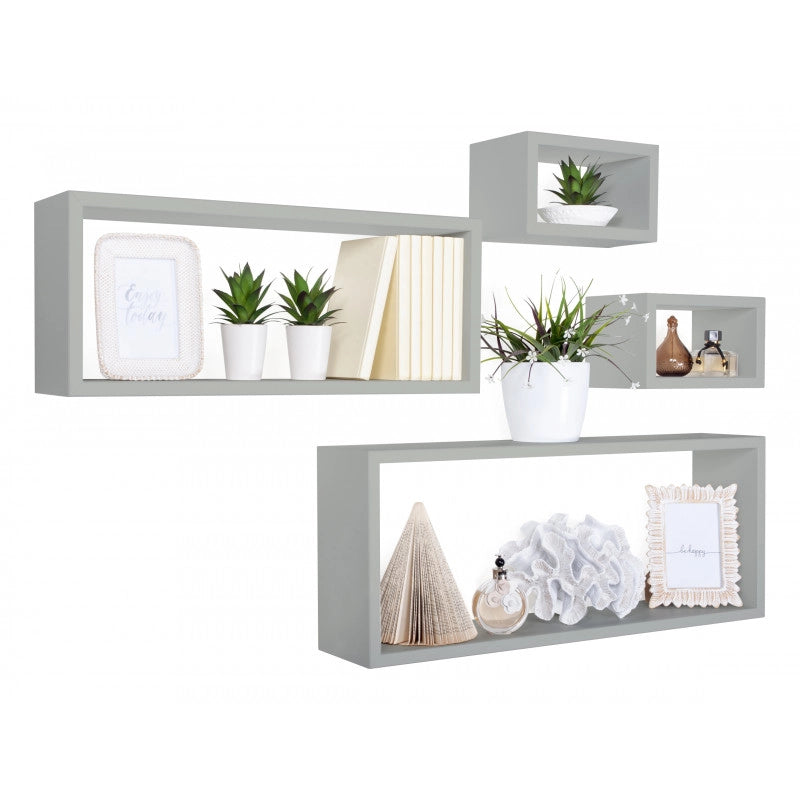 Set 4 Cubi Merlino Grigio 75x30, 60x25 e 2 cubi da 25x15 - Sanitec