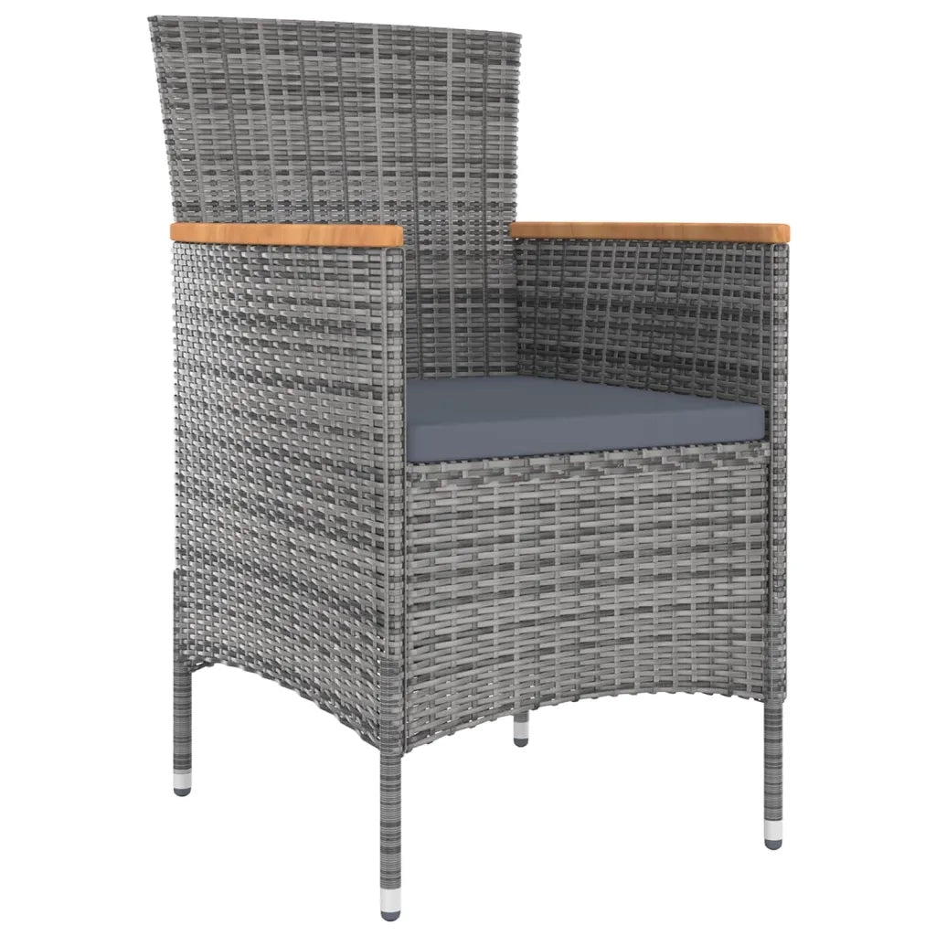 Set da Pranzo per Giardino 11 pz con Cuscini Grigio 3103591