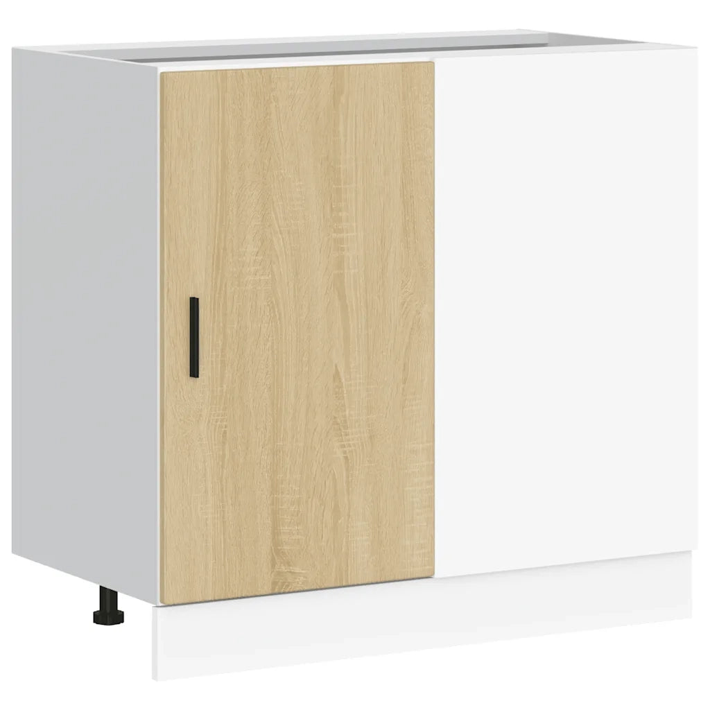 Mobile Base Lavello "Lyon"-Armadietto da bagno Rovere Sonoma in Legno Multistrato