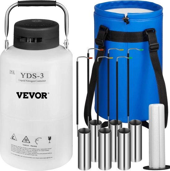 Contenitore di Gas Liquido Stagnante Cryogenico da 10 L in Alluminio con Accessori per Dremel