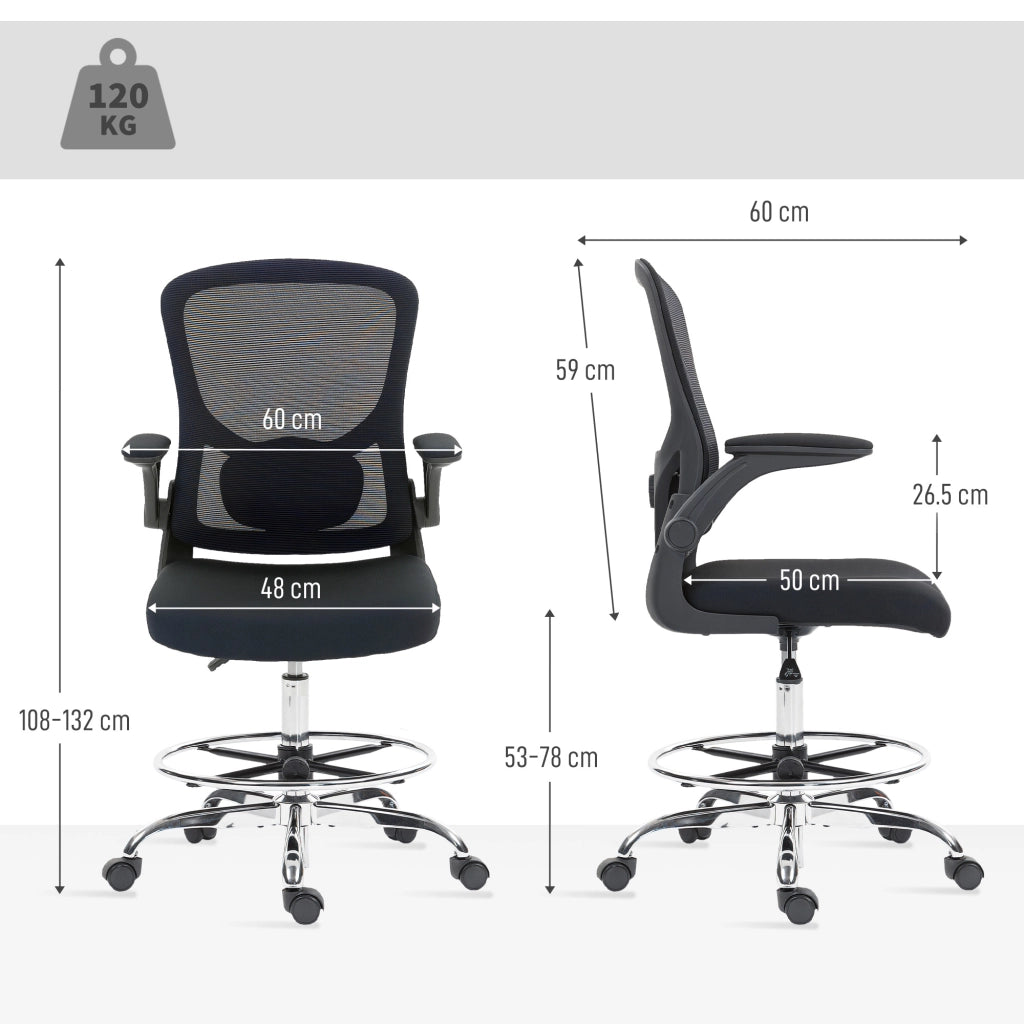 Sedia da Studio Girevole Regolabile ¨C Xylo ¨C Supporto Lombare Nero