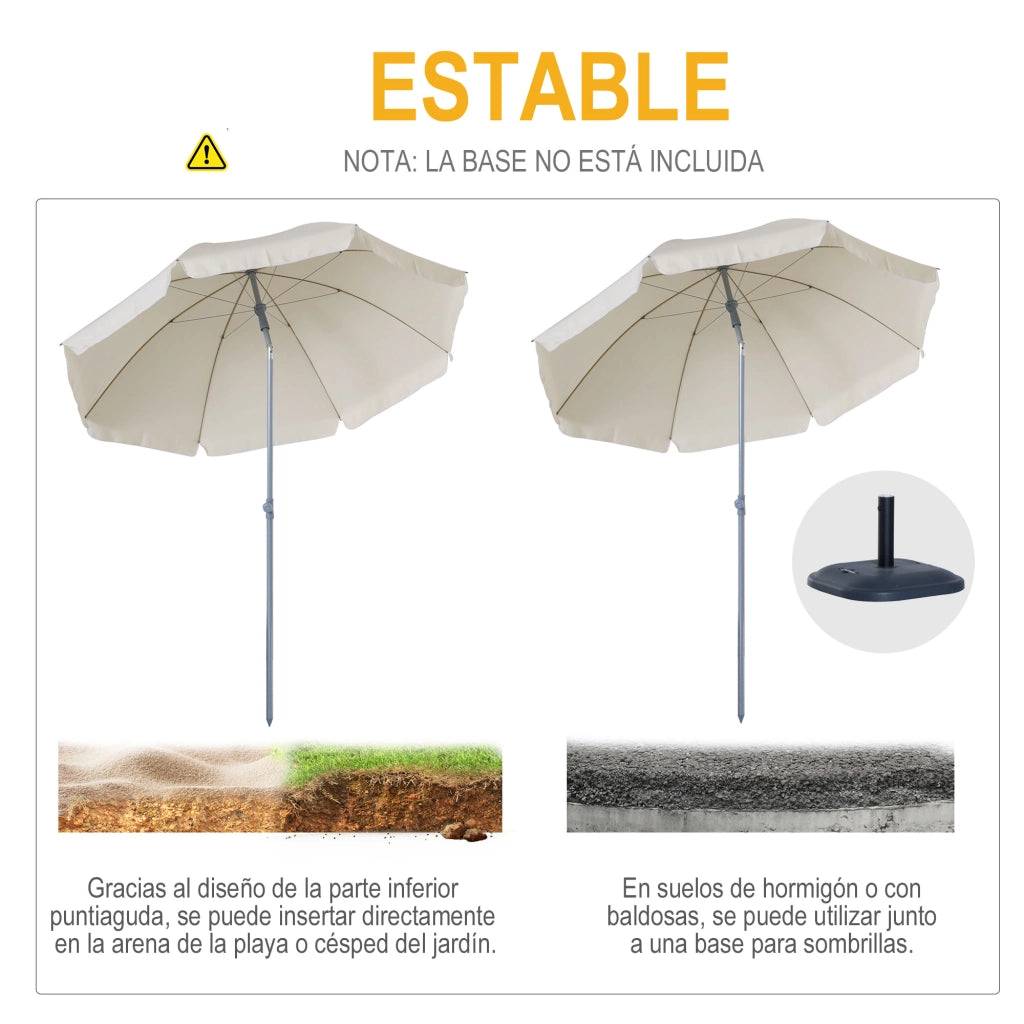 Ombrellone da Giardino Beige ¨C Minimal ¨C ?202 cm