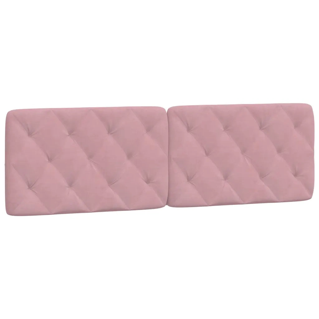 Letto con Materasso Rosa 160x200 cm in Velluto