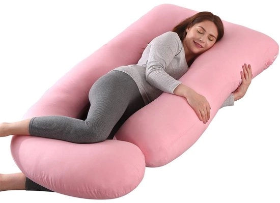 Cuscino per gravidanza - Corpo a G con supporto per il corpo - Rosso - Dormire comodo - Supporto per donne incinte - Venduto senza accessori