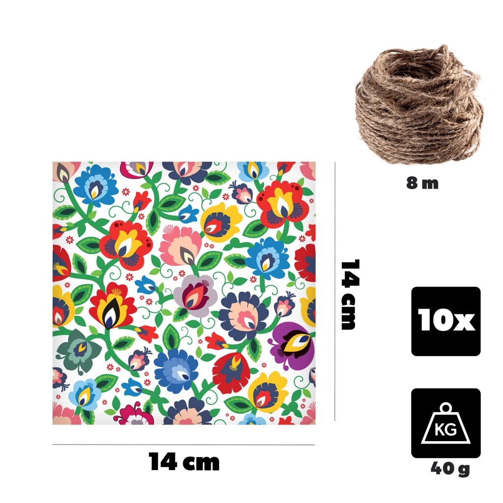 Tappi KADAX per barattoli, conserve, bottiglie, tovaglioli + spago di iuta x10