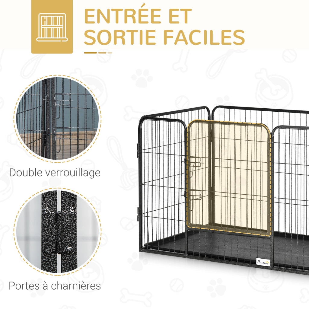 Recinto per cani ¨C Minimal ¨C grigio metallo 109x74x71 cm