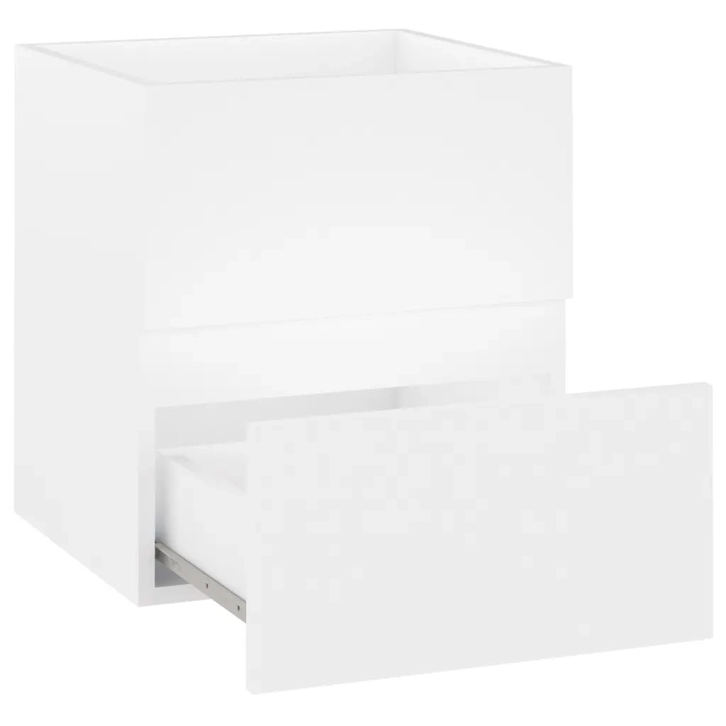 Mobile con Lavabo Integrato Bianco in Legno Multistrato 3071621