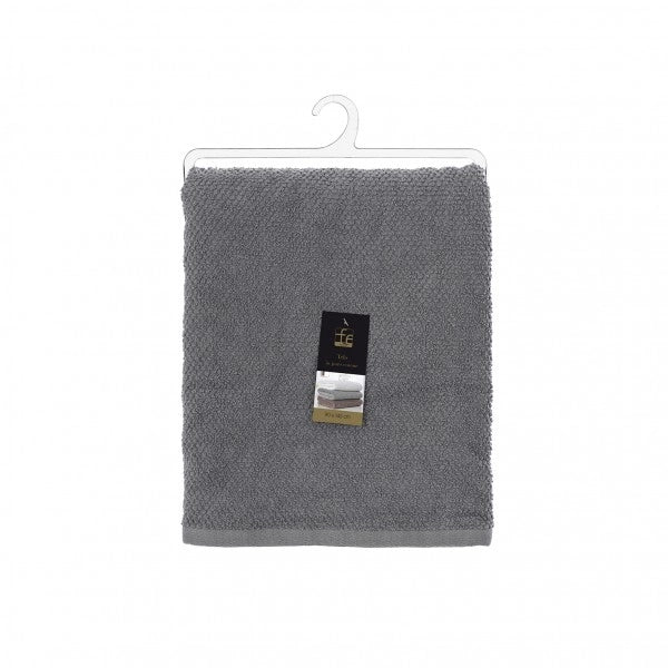 TELO DOCCIA 90X140CM GRIGIO IN COTONE