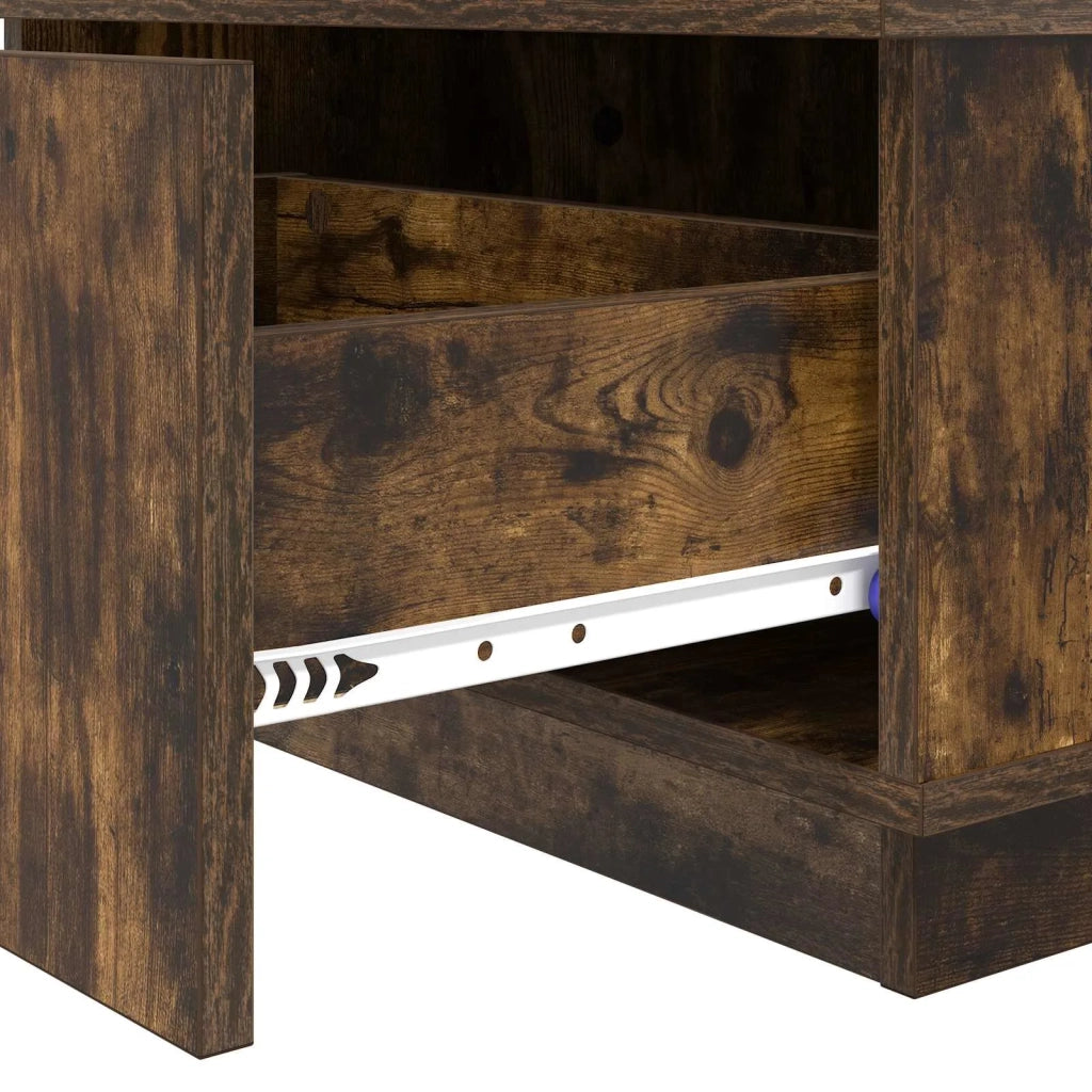 Tavolino da salotto con cassetto Rovere fumé 95 x 55 x 31 cm 8000184
