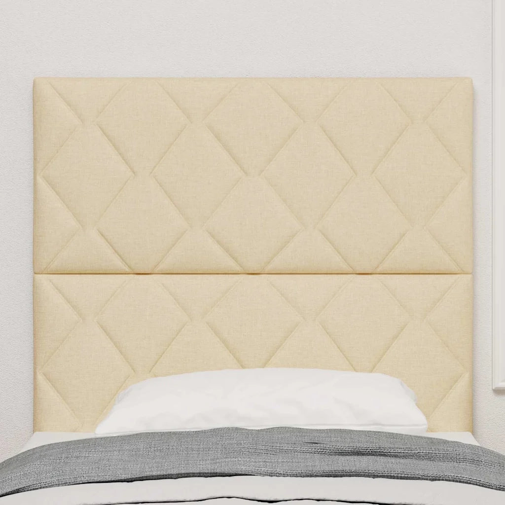 Testiera | Testata LED Crema 100 cm Tessuto