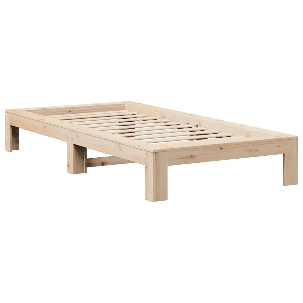 Letto senza Materasso-Struttura Letto 90x190 cm in Legno Massello di Pino 933648