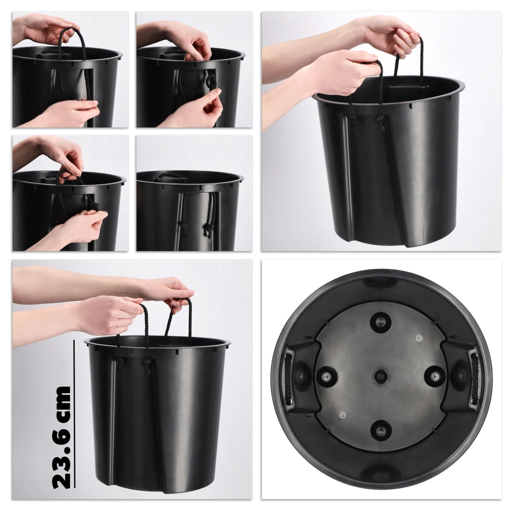 Vaso da fiori KADAX, coprivaso alto 47 cm con inserto, per soggiorno, bianco.