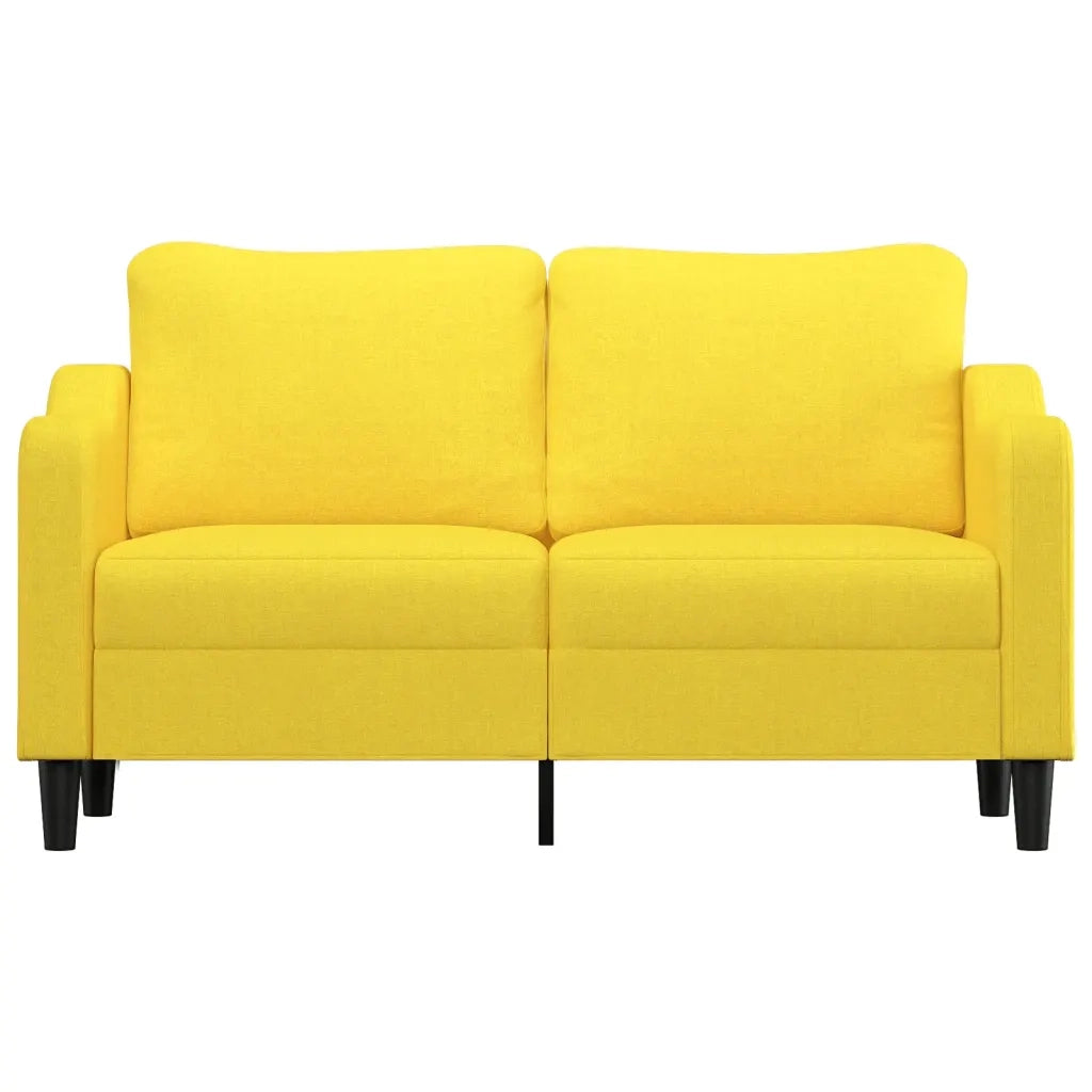 Divano a 2 Posti-Sofa 2 Posti Giallo Chiaro 140 cm in Tessuto 941054
