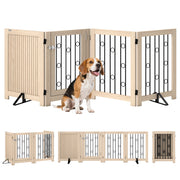 Cancelletto per Animali ¨C Xylo ¨C 4 Pannelli MDF Acciaio con Porta