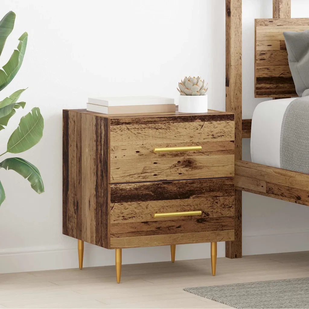 Comodino | Armadio da Notte | Mobiletto da notte con cassetto Legno vecchio 40 x 35 x 47,5 cm