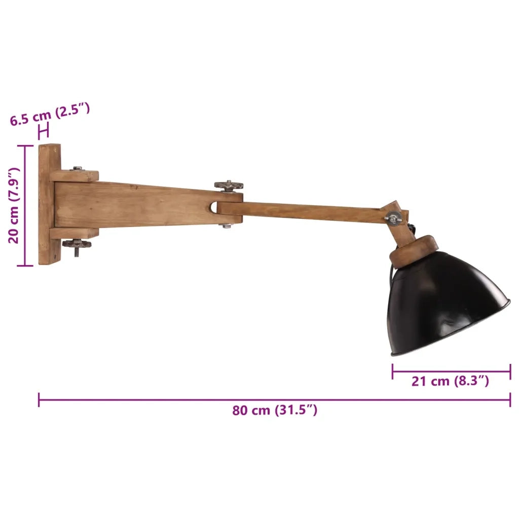 Lampada a Parete 25 W Nera E27 371911