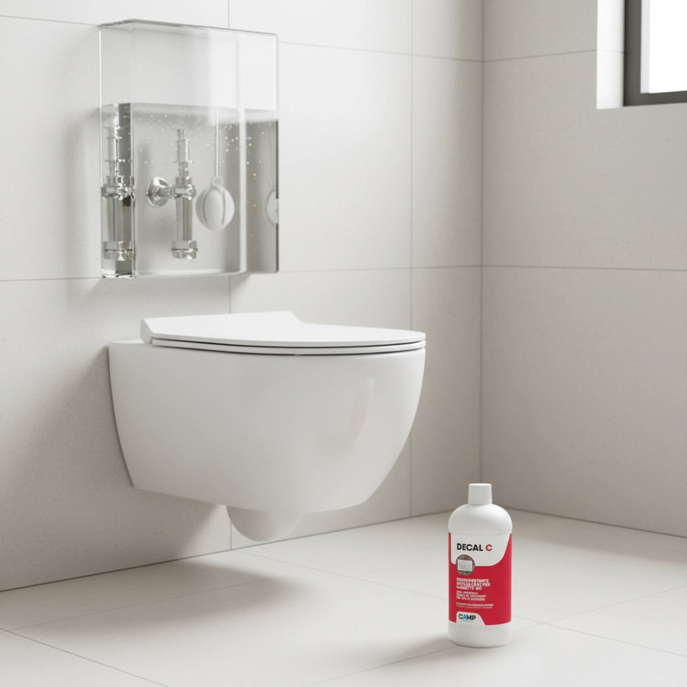 Kit 3 pezzi decal c trattamento disincrostante anticalcare per wc 1 litro