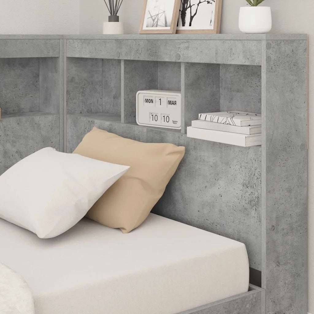 Testata contenitore Grigio cemento 80 cm Legno multistrato 3335448