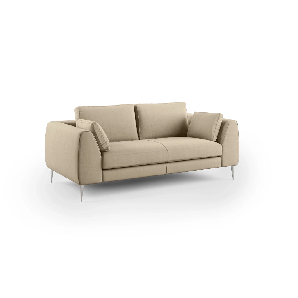 Plano Divano moderno in microfibra tecnica smacchiabile T11 196 cm tortora